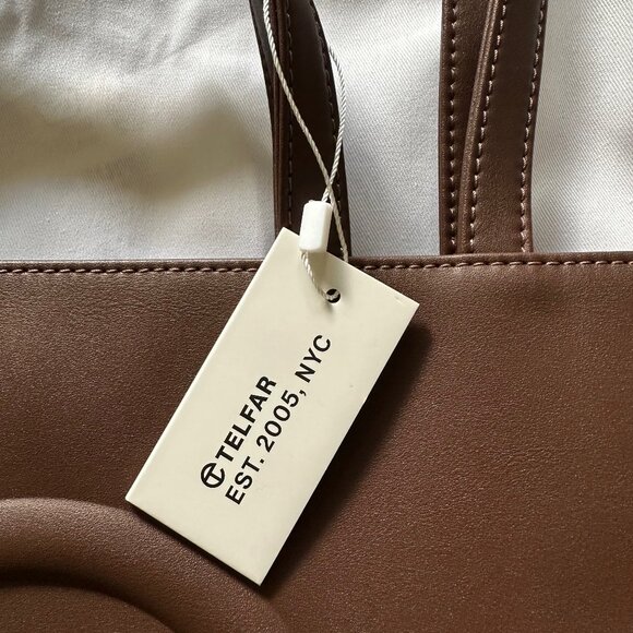 Telfar Chocolate Shopper Medium - Brand New With Tags - Picture 2 of 6